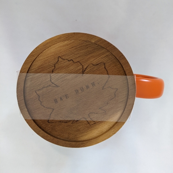 Rae Dunn Pumpkin Spice Orange Mug with Wooden Topper - Picture 7 of 7